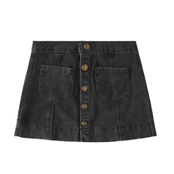 Rylee + Cru Other - ✨ Rylee + Cru Black Denim Button Front Skirt | Girls 10–12Y ✨